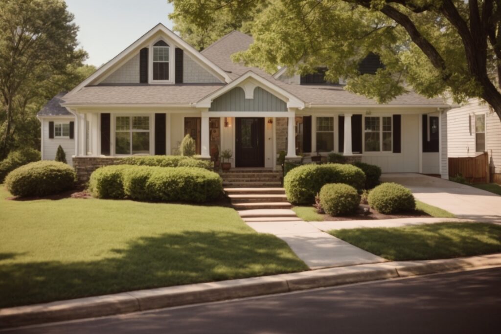 Nashville home with tinted windows in sunny suburban neighborhood