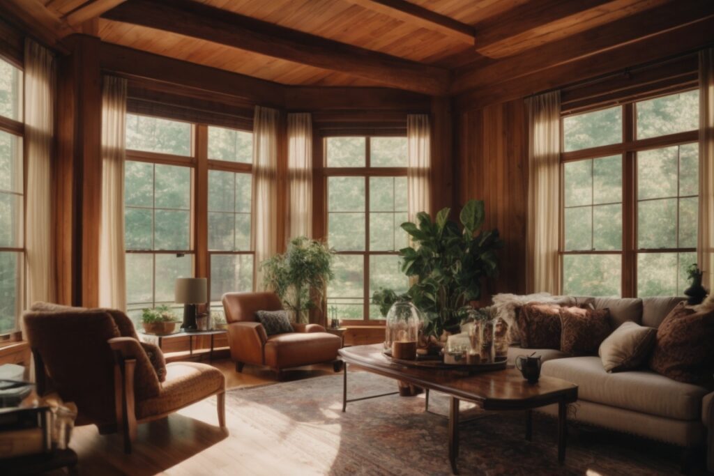 Nashville home interior with heat blocking window film installed