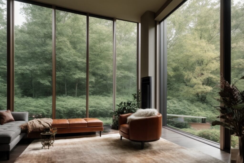 Nashville home interior with spectrally selective window film installed