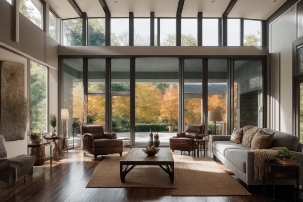 Nashville home interior with sun control window film installed